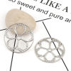 Picture of 10 PCs Zinc Based Alloy Pendants Silver Tone Round Flower Hollow 3.7cm Dia.