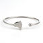 Imagen de 304 Acero Inoxidable Abierta Cuff Brazaletes Pulseras Tono de Plata Pies 17.5cm longitud, 1 Unidad