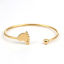 Imagen de 304 Acero Inoxidable Abierta Cuff Brazaletes Pulseras Chapado en Oro Pies 17.5cm longitud, 1 Unidad