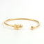 Picture of 304 Stainless Steel Open Cuff Bangles Bracelets Gold Plated Elephant Animal 17.5cm(6 7/8") long, 1 Piece