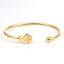 Immagine di 304 Acciaio Inossidabile Aprire Braccialetti Oro Placcato Pesce 17.7cm Lunghezza, 1 Pz