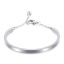 Immagine di 316L Acciaio inossidabile Braccialetto Tono Argento 6cm Dia, 1 Pz