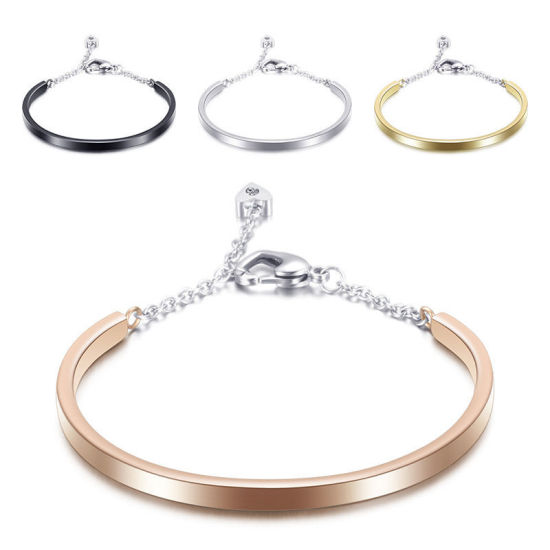 Immagine di 316L Acciaio inossidabile Braccialetto Nero 6cm Dia, 1 Pz