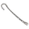 Picture of Zinc Based Alloy Bookmark Twist Antique Silver Color With Loop Carved Pattern 12.4cm, 6 PCs