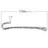 Picture of Zinc Based Alloy Bookmark Twist Antique Silver Color With Loop Carved Pattern 12.4cm, 6 PCs