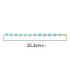 Picture of 304 Stainless Steel Bracelets Gold Plated Blue Dot Enamel 20.4cm(8") long, 1 Piece
