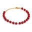 Immagine di 304 Acciaio Inossidabile Bracciali Delicato bracciali delicate braccialetto in rilievo Oro Placcato Rosso 18cm Lunghezza, 1 Pz