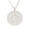 Image de Colliers en 316 Acier Inoxydable Argent Mat Rond Alphabet Initial/ Lettre Majuscule Gravé Mot " O " Transparent Strass 44cm Long, 1 Pièce