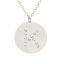 Image de Colliers en 316 Acier Inoxydable Argent Mat Rond Alphabet Initial/ Lettre Majuscule Gravé Mot " K " Transparent Strass 44cm Long, 1 Pièce