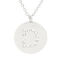 Image de Colliers en 316 Acier Inoxydable Argent Mat Rond Alphabet Initial/ Lettre Majuscule Gravé Mot " D " Transparent Strass 44cm Long, 1 Pièce
