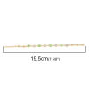 Picture of 304 Stainless Steel Bracelets Gold Plated Green Rhinestone 16.6cm(6 4/8") long, 1 Piece
