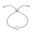 Picture of 304 Stainless Steel Adjustable Slider/ Slide Bolo Bracelets Silver Tone Tree Bird 26.3cm(10 3/8") long - 25.3cm(10") long, 1 Piece