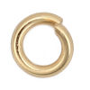 Picture of 1000 PCs 4mm Dia., 0.8mm(20 gauge) 304 Stainless Steel Open Jump Rings Findings For Jewelry Making Gold Plated Round