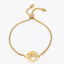 Image de Bracelet Bolo Réglable Nœud Glissé en 304 Acier Inoxydable Doré Rond Géométrique 26.3cm - 25.3cm long, 50 Pièces