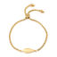 Picture of 304 Stainless Steel Adjustable Slider/ Slide Bolo Bracelets Gold Plated Leaf 26.3cm(10 3/8") - 25.3cm(10") long, 50 PCs