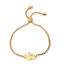Picture of 304 Stainless Steel Adjustable Slider/ Slide Bolo Bracelets Gold Plated Swan Animal Clear Rhinestone 26.3cm(10 3/8") - 25.3cm(10") long, 50 PCs