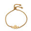 Picture of 304 Stainless Steel Adjustable Slider/ Slide Bolo Bracelets Gold Plated Mask 26.3cm(10 3/8") - 25.3cm(10") long, 50 PCs