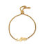 Imagen de 304 Acero Inoxidable Ajustable Slider/ Slide Pulsera Chapado en Oro Corazón " Amor " 26.3cm - 25.3cm longitud, 50 Unidades