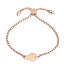 Immagine di 304 Acciaio Inossidabile Slider Regolabile Bolo Bracciale / Presentazione Oro Rosa Pesce Trasparente Strass 25.3cm - 24.3cm Lunghezza, 50 Pz