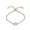 Bild von 304 Edelstahl Einstellbares Slider/ Slide Armband Schieberarmband Rosegold Hexagramm Davidstern 25.3cm - 24.3cm lang, 50 Strange