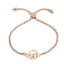 Picture of 304 Stainless Steel Adjustable Slider/ Slide Bolo Bracelets Rose Gold Round Boy & Girl Lover 26.3cm(10 3/8") - 25.3cm(10") long, 50 PCs