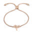 Picture of 304 Stainless Steel Adjustable Slider/ Slide Bolo Bracelets Rose Gold Tree 25.3cm(10") - 24.3cm(9 5/8") long, 50 PCs