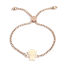 Picture of 304 Stainless Steel Adjustable Slider/ Slide Bolo Bracelets Rose Gold Boy 26.3cm(10 3/8") - 25.3cm(10") long, 50 PCs
