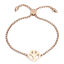 Picture of 304 Stainless Steel Adjustable Slider/ Slide Bolo Bracelets Rose Gold Round 26.3cm(10 3/8") - 25.3cm(10") long, 50 PCs