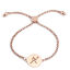 Picture of 304 Stainless Steel Adjustable Slider/ Slide Bolo Bracelets Rose Gold Round 26.3cm(10 3/8") - 25.3cm(10") long, 50 PCs