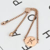 Picture of 304 Stainless Steel Adjustable Slider/ Slide Bolo Bracelets Rose Gold Round 26.3cm(10 3/8") - 25.3cm(10") long, 50 PCs