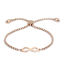 Picture of 304 Stainless Steel Adjustable Slider/ Slide Bolo Bracelets Rose Gold Infinity Symbol 26.3cm(10 3/8") - 25.3cm(10") long, 50 PCs