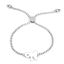 Picture of 304 Stainless Steel Adjustable Slider/ Slide Bolo Bracelets Silver Tone Message " NO " 26.3cm(10 3/8") - 25.3cm(10") long, 50 PCs