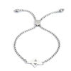 Picture of 304 Stainless Steel Adjustable Slider/ Slide Bolo Bracelets Silver Tone Irregular 25.3cm(10") - 24.3cm(9 5/8") long, 50 PCs