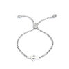 Picture of 304 Stainless Steel Adjustable Slider/ Slide Bolo Bracelets Silver Tone Irregular 25.3cm(10") - 24.3cm(9 5/8") long, 50 PCs