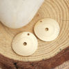 Picture of Brass Charms 18K Real Gold Plated Round Curve 18mm Dia., 200 PCs                                                                                                                                                                                              