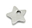 Immagine di Acciaio Inossidabile Charm Ciondoli Stella Tono Argento Nulla Disegno 6.0mm x 6.0mm, 50 Pz