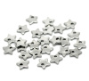 Picture of 50PCs Silver Tone Stainless Steel Star Charm Pendants 6mmx6mm( 2/8"x 2/8")