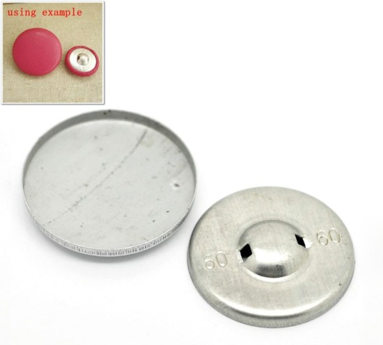 Bild von Aluminium Metall Bedeckte Knöpfe Rund 37mmx37mm 36mmx36mm 30 Sets