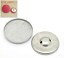 Image de Bouton de Haute Couture en Aluminium Rond Couleur Aluminium 37x37mm 36x36mm, 30 Kits