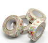 Picture of Paper Easter Adhesive Tape Sticker Scrapbooking Multicolor Flower Pattern 4.5cmx1.5cm(1 6/8"x 5/8"), 10 Rolls (Approx 10M/Roll)