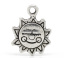 Imagen de Colgantes Aleación del Metal Del Zinc de Sol,Mensaje Plata Antigua Rhinestone hecho con una sonrisa Carved 16.0mm x 12.0mm, 50 Unidades 