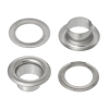 Bild von Silberfarbe Ösenset Öse Ösen Set 8mmx3mm 8mm,verkauft eine Packung mit 500 Sets
