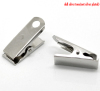 Picture of Iron Based Alloy Spring Clamp Clip Silver Tone 30mm x 15mm(1 1/8"x 5/8"), 20 PCs 