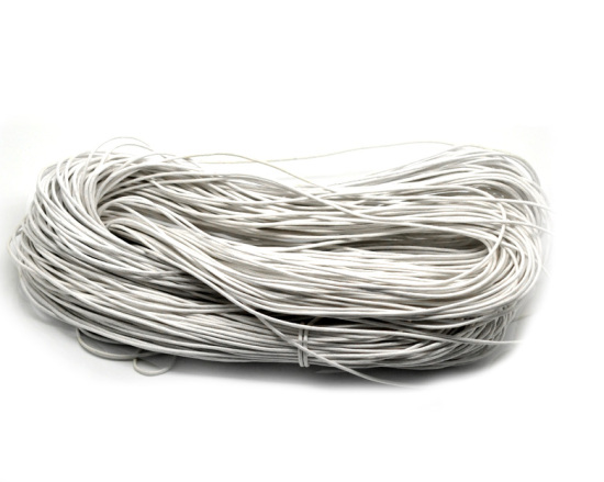 Image de 80M Fil Cordon ciré Blanc 1.5mm