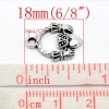 Image de 30 Pendentifs breloque Claddagh coeur dans les mains 18x14mm