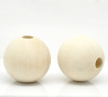 Picture of 10PCs Natural Round Wood Spacer Beads 4cm
