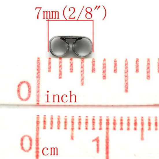 Imagen de Enchufe de oído 304 Acero Inoxidable de Mariposa Tono de Plata 6mm x 4mm, 2000 Unidades