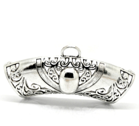 Бусина / Бейл (для Шарфа) 10,2*5мм (Отверстия: 31*19мм) Античное Серебро, 1 шт/уп