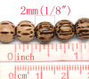Image de Perles en Coquille de Coco Forme Rond Café Zébré 8mm-9mm Dia, Tailles de Trous: 2mm, 1 Enfilade (80cm/Enfliade, 97 Pcs/Enfilade)