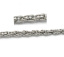 Picture of Iron Based Alloy Braiding Chain Findings Silver Tone 2x1.5mm, 10 M